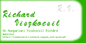 richard viszkocsil business card