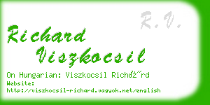 richard viszkocsil business card